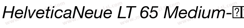 HelveticaNeue LT 65 Medium字体转换